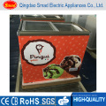 ETL Ice Cream Deep Freezer Flat Glass Door Chest Freezer